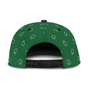 Classic Green Paisley Snapback Cap