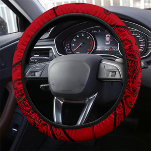 Red and Black Steering Wheel Covers - 3 Styles
