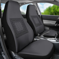 Grey and black car seat cover