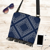 Navy Blue Bandana Crossbody Bag