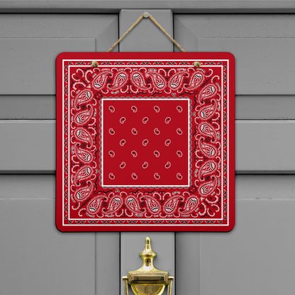 Classic Red Bandana Door Sign