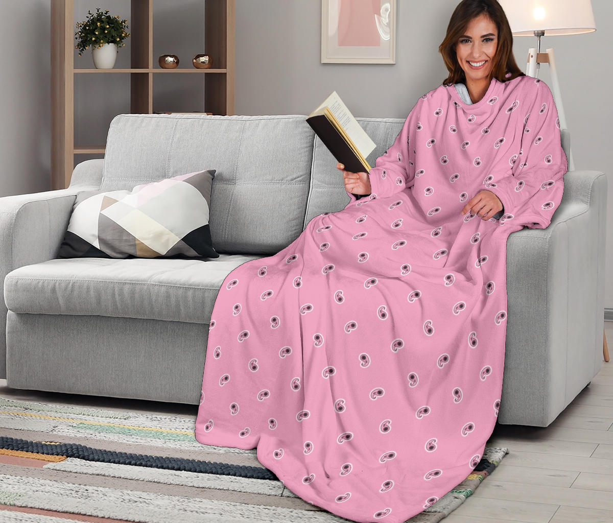 Pink Bandana Monk Blankets