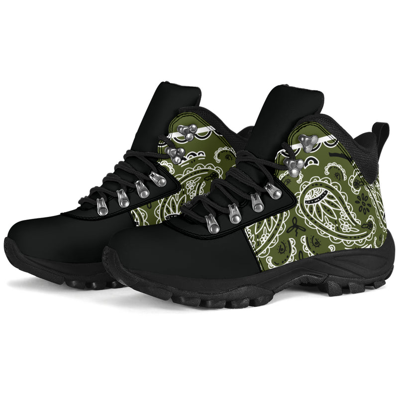Army Green Bandana Alpine Boots