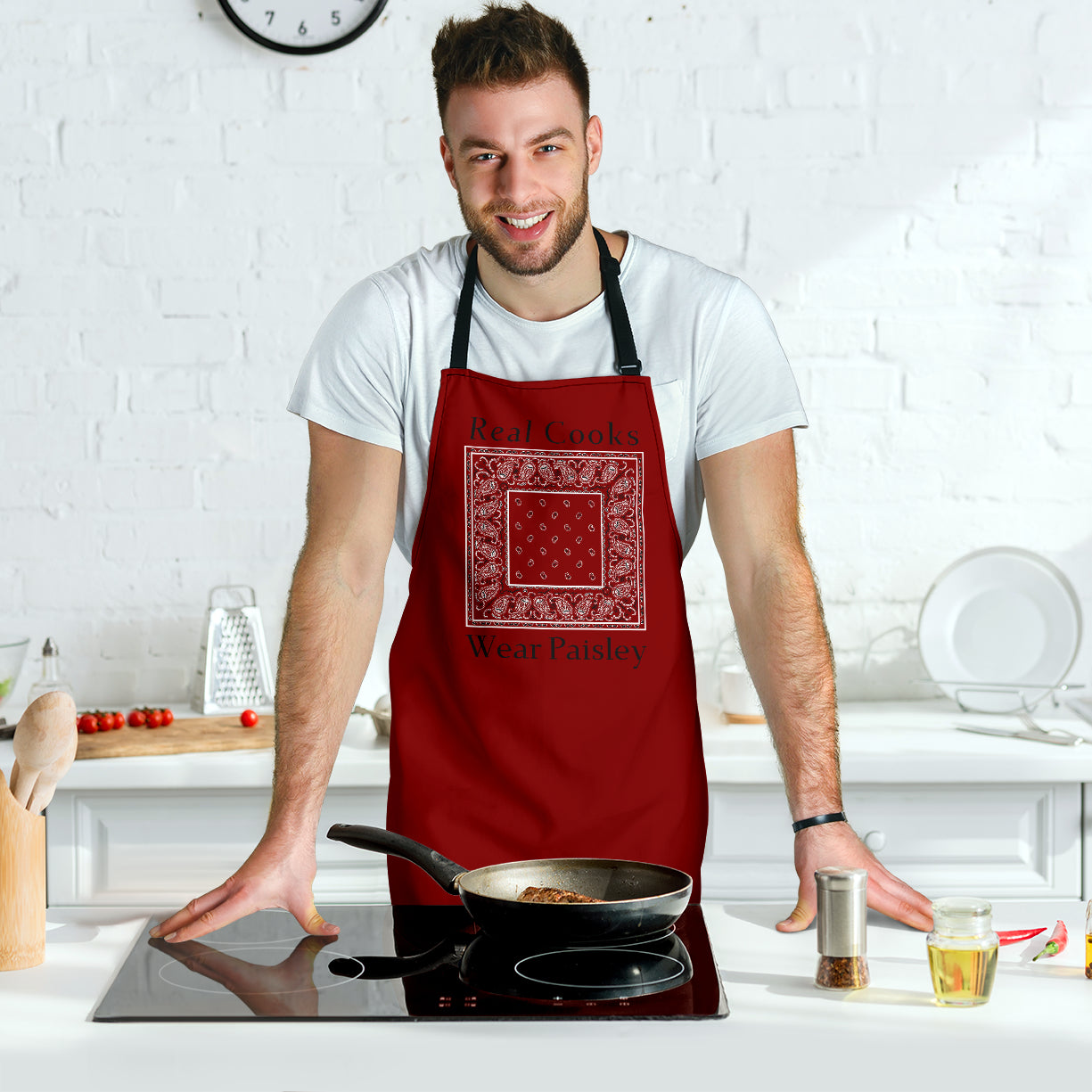 Maroon Red Bandana Aprons