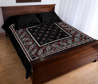 Quilt Set - Wicked Black Bandana Quilt w/Shams