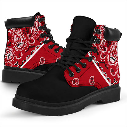 Classic Red Bandana Blackout All Season Boots