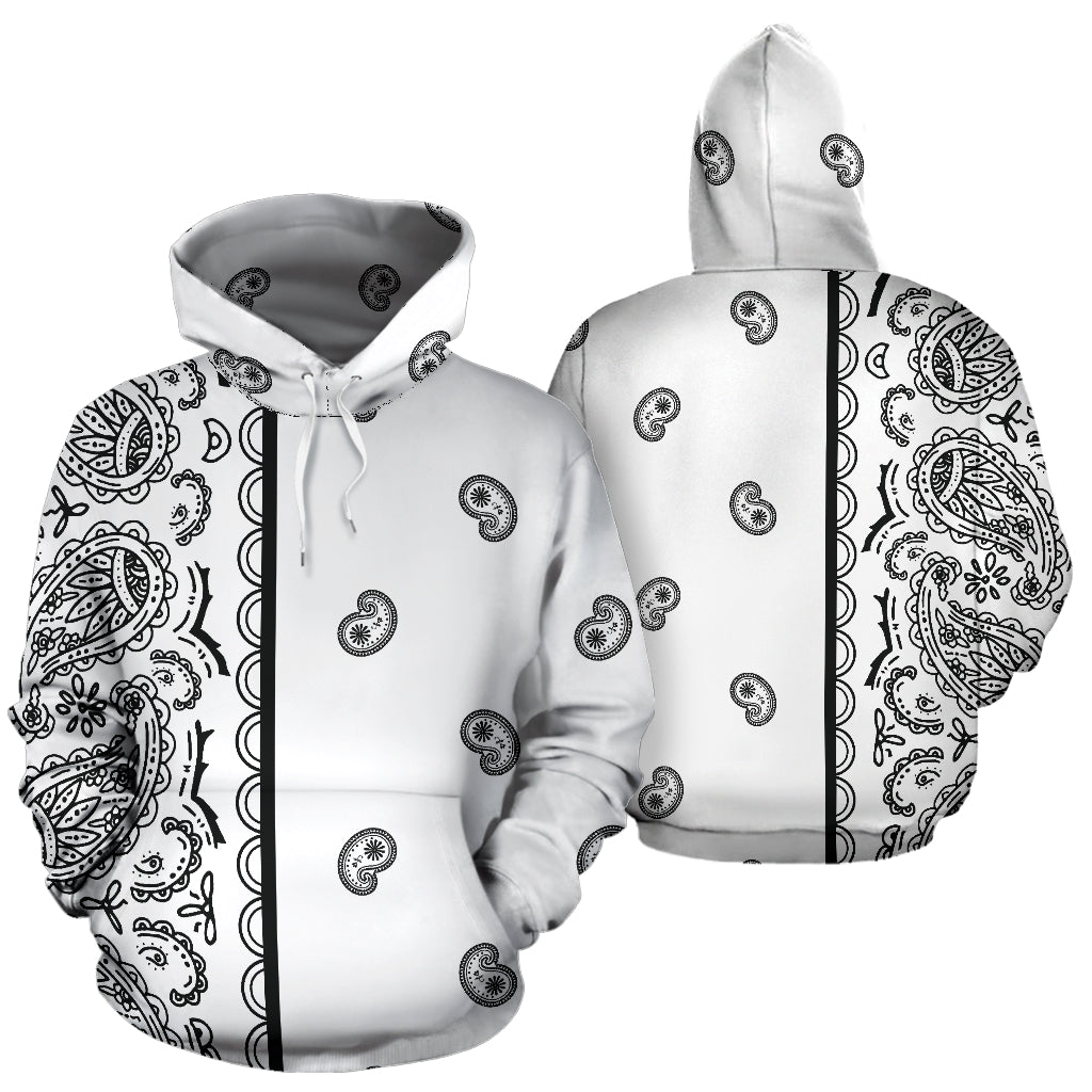 white bandana pullover hoodies