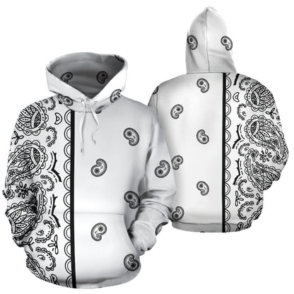 white bandana pullover hoodies