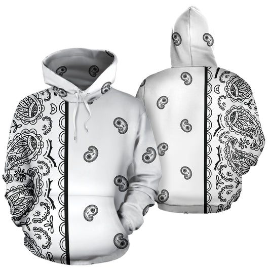 white bandana pullover hoodies