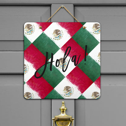 Mexican Flag Door Signs
