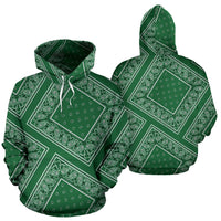 green bandana pullover hoodie