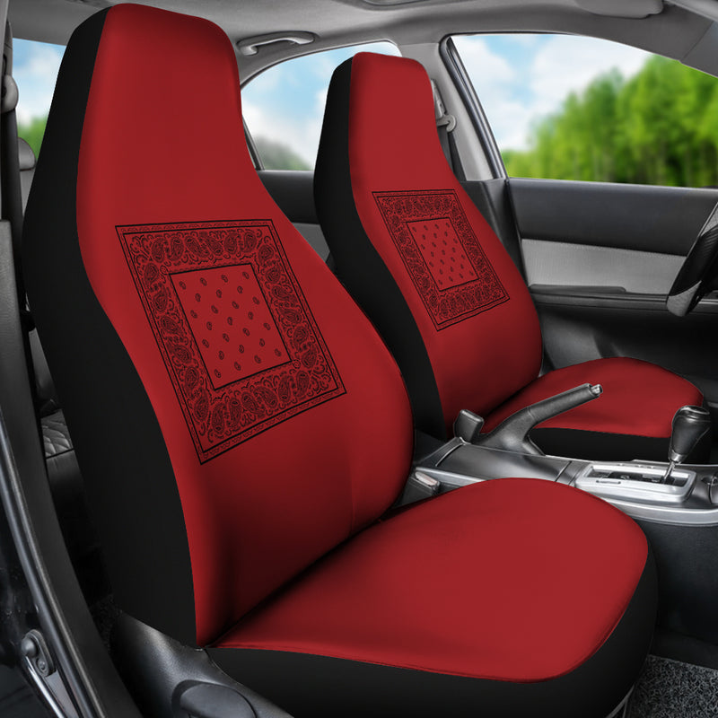 Red with black bucket seat covers