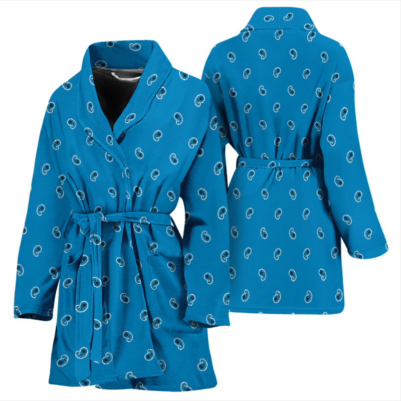 blue bathrobes for women