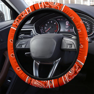 Perfect Orange Bandana Steering Wheel Covers - 3 Styles