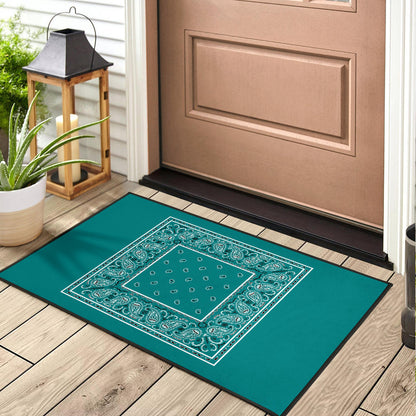Teal Bandana Door Mats