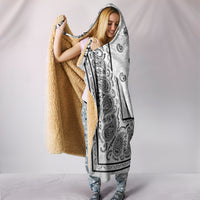 Gray Bandana Hooded Blanket