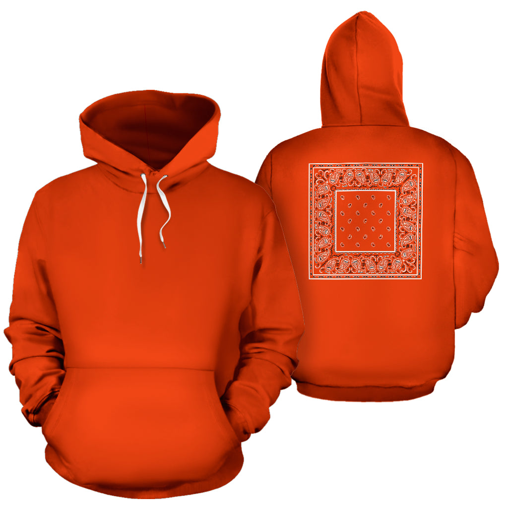 orange bandana pullover hoodies