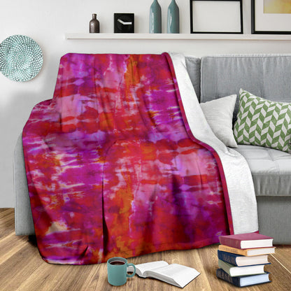 Heavenly Abstract Tie Dye Fleece Throw