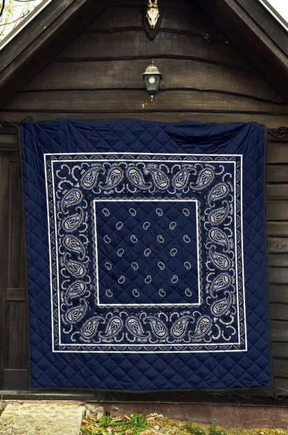 Quilt - Navy Blue Bandana Quilt