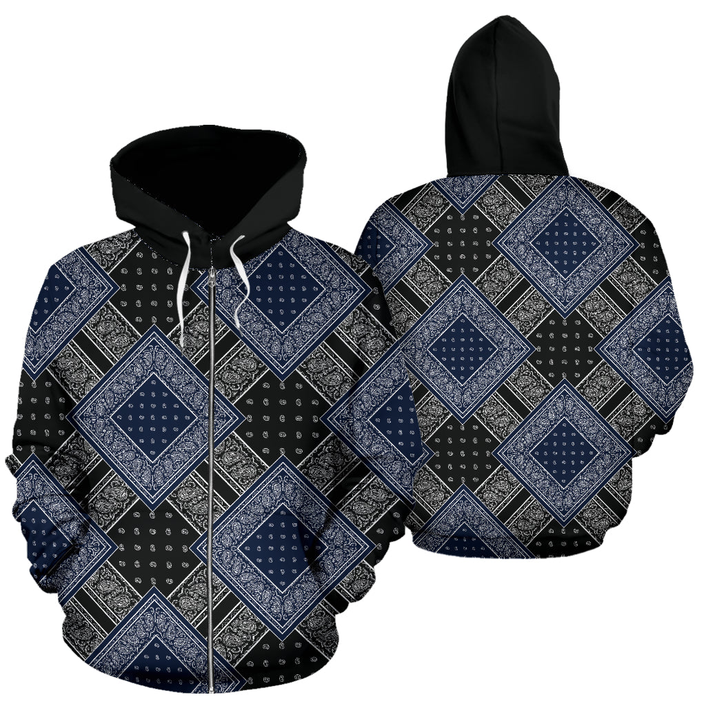 bandana zip hoodie