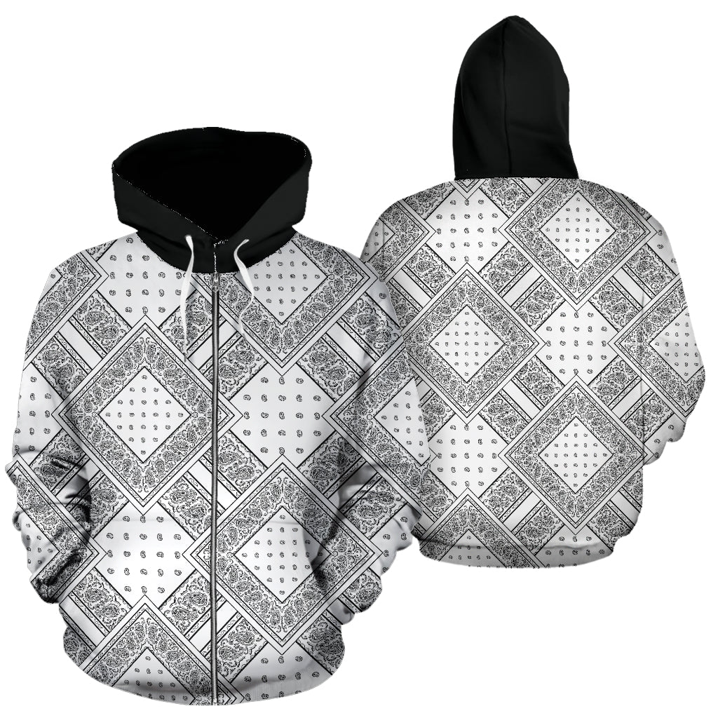 White bandanas hoodie