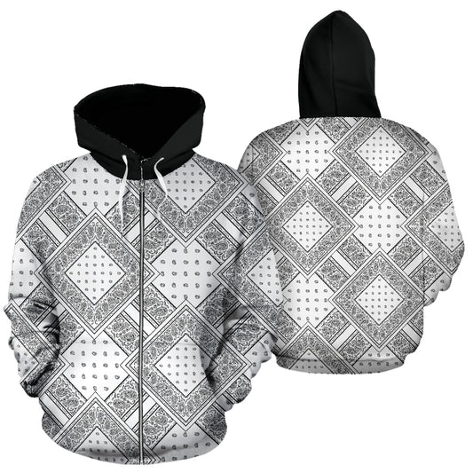 White bandanas hoodie
