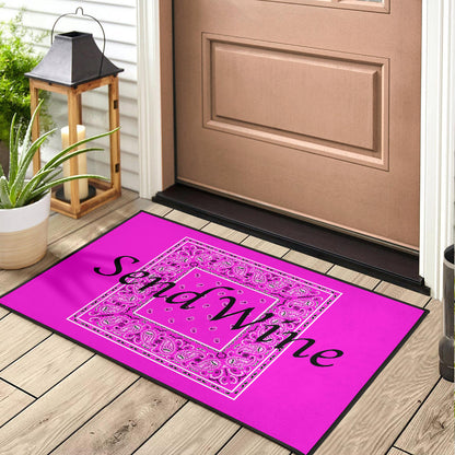 Abruptly Pink Bandana Fun Door Mats