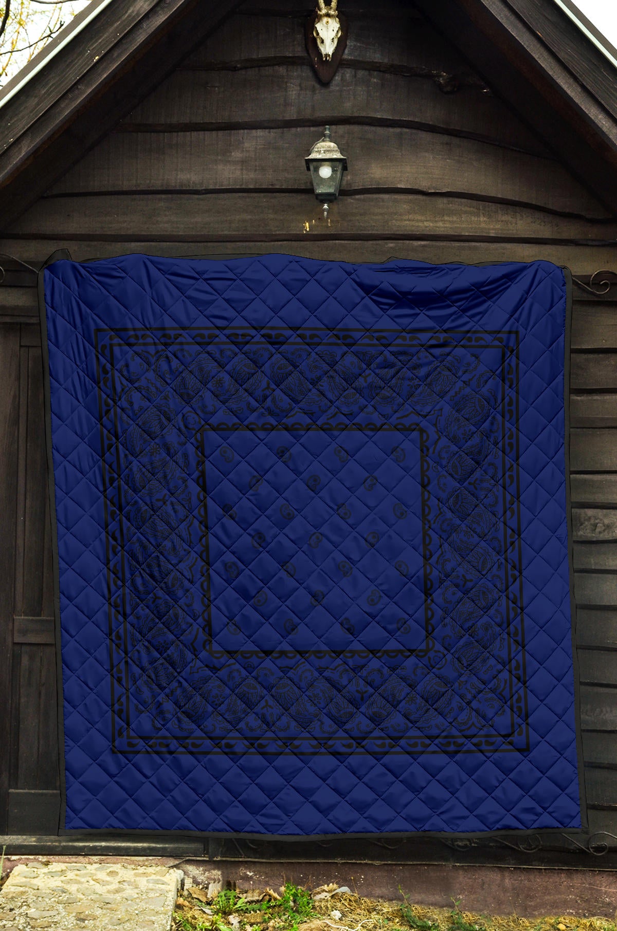 Quilt - Blue and Black Bandana Quilt