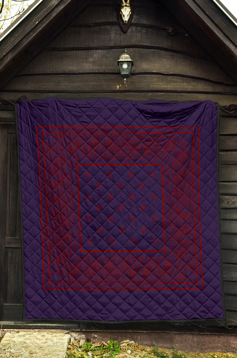 Quilt - Purple and Red Bandana Quilt