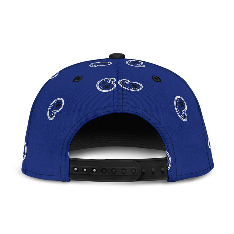 Royal Blue Bandana Snapback Cap