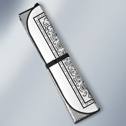 White Bandana Car Window Shade
