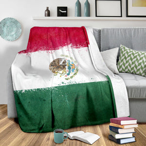 Mexico Flag Fleece Throw Blankets
