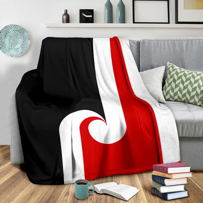 Maori Flag Fleece Throw Blanket