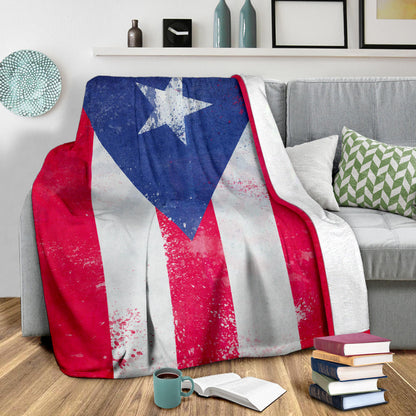 Puerto Rico Flag Throw Blanket