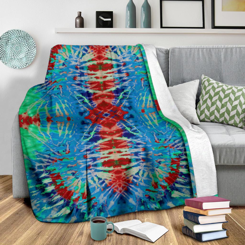 Tie Dye Fleece Throw