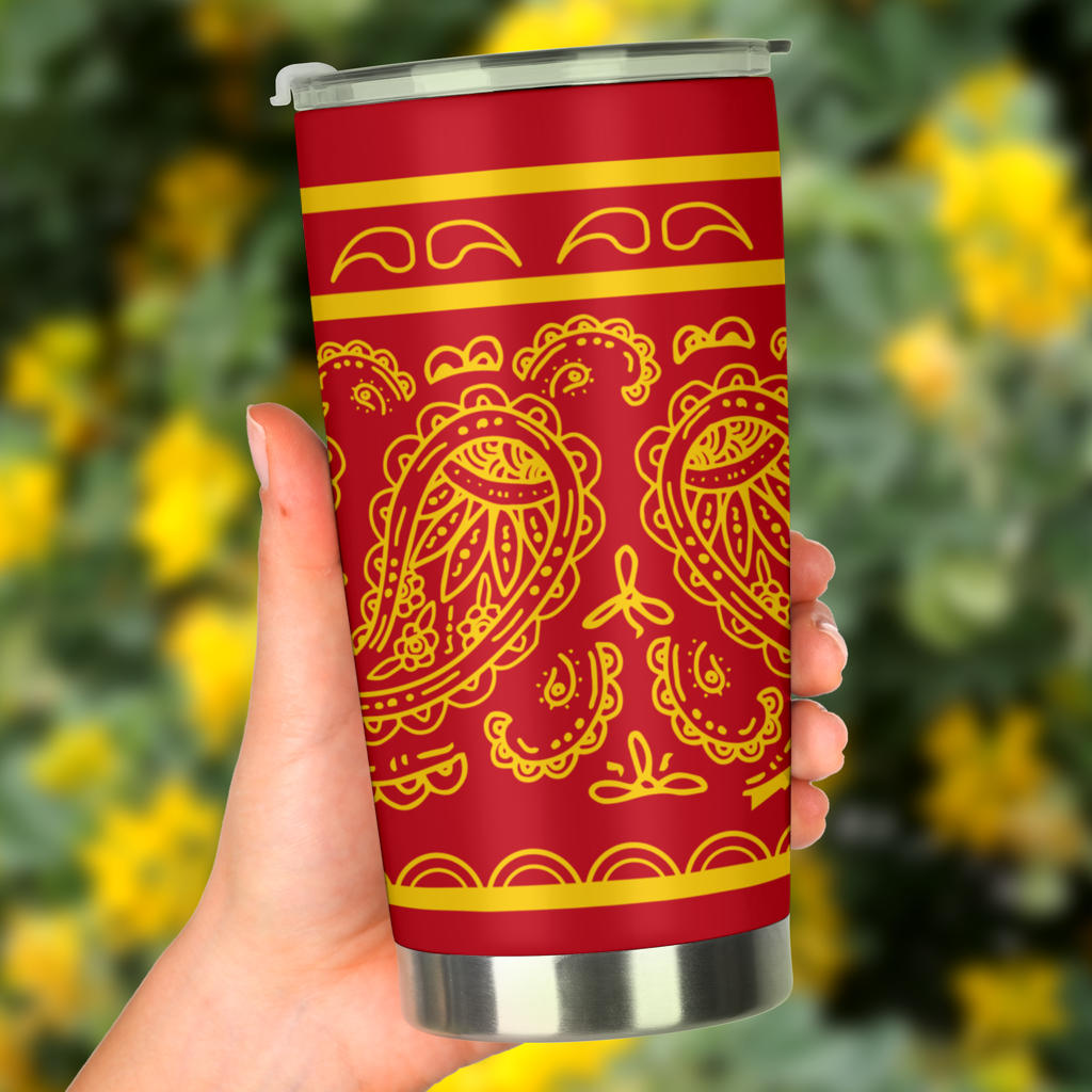 Red and Gold Bandana Tumblers