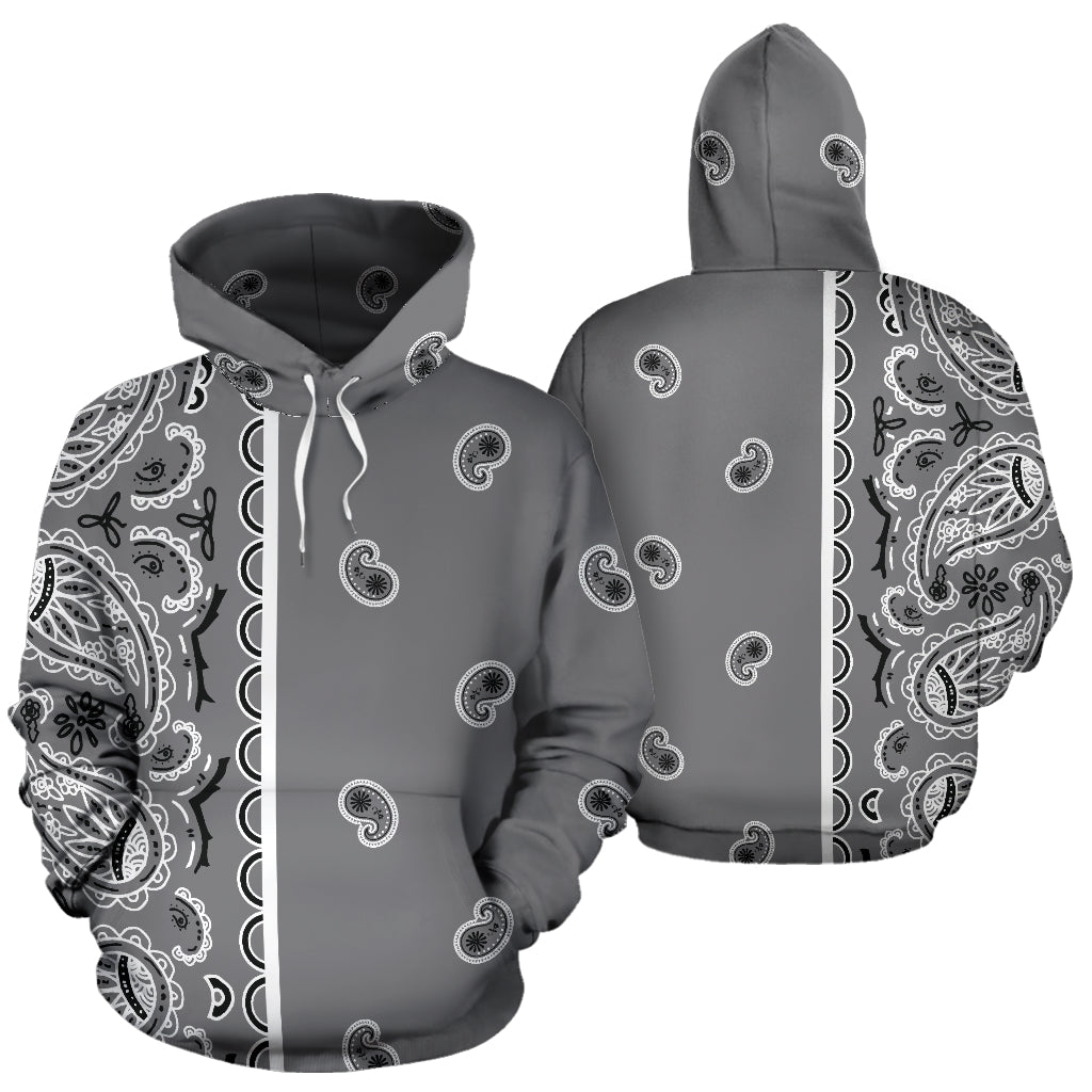 gray bandana pullover hoodies