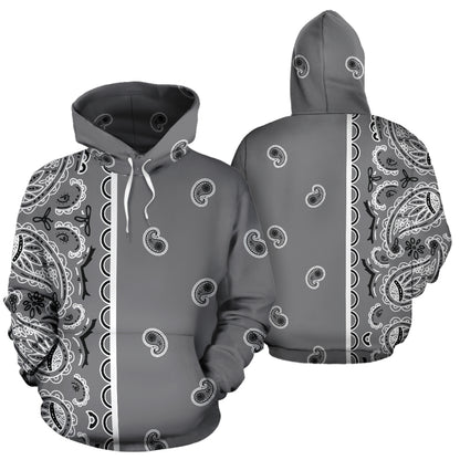 gray bandana pullover hoodies