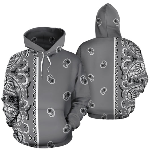 gray bandana pullover hoodies