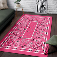 Warm Pink Bandana Area Rugs - Fitted