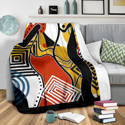 Retro Abstract Premium Blanket