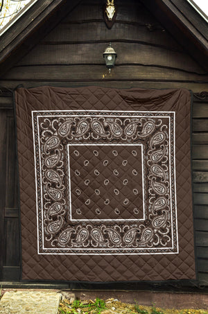 Brown Bandana Quilted blanket