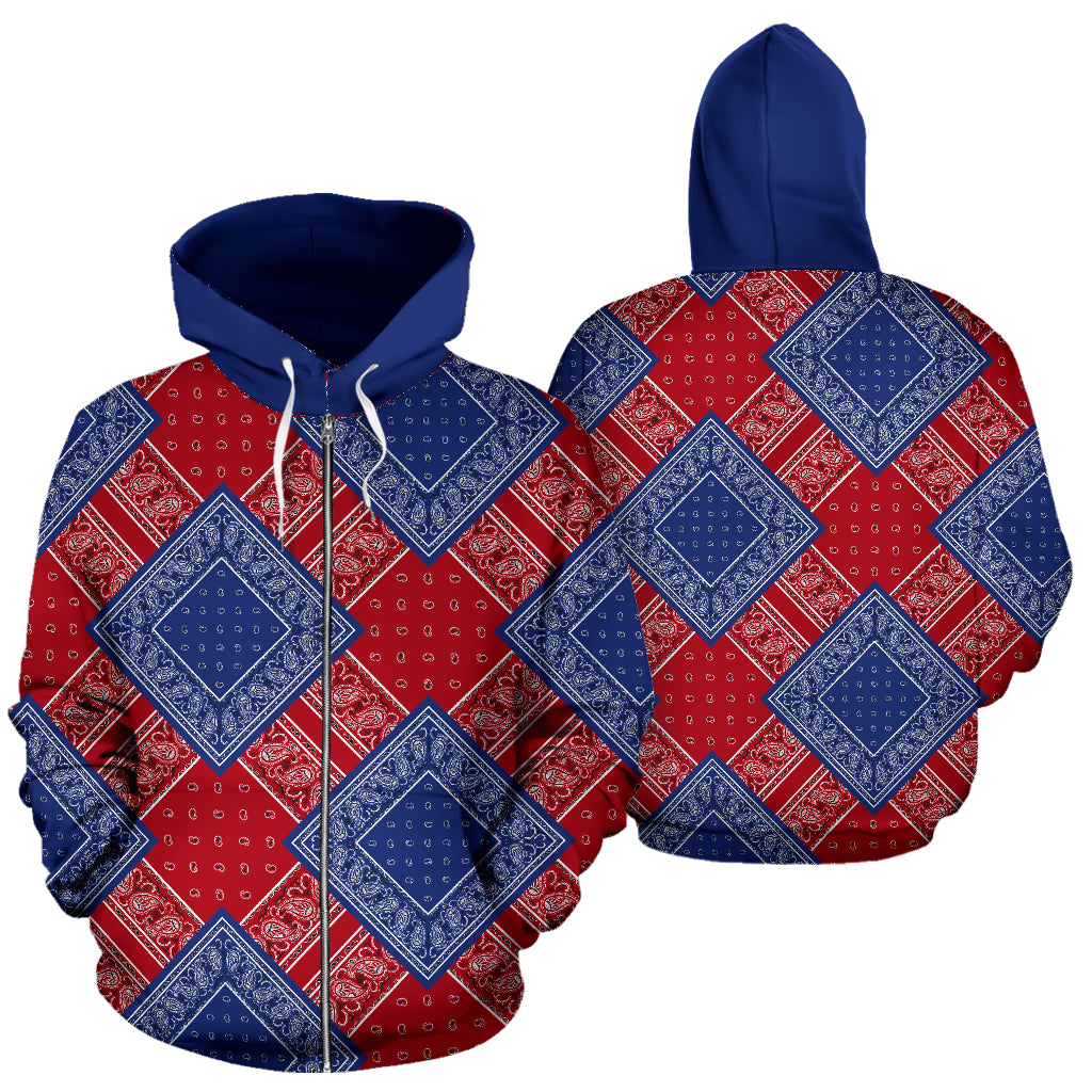 red white and blue hoodie