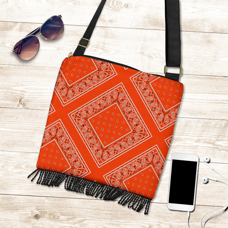 orange bandana messenger bag
