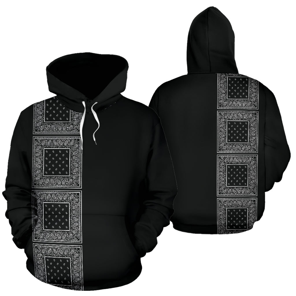 black bandana pullover hoodies