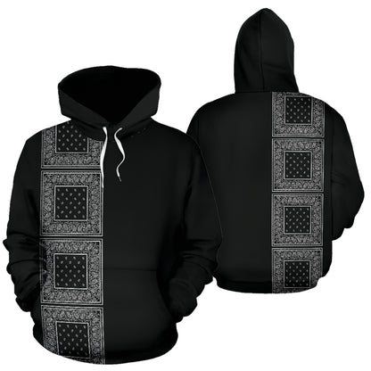 black bandana pullover hoodies