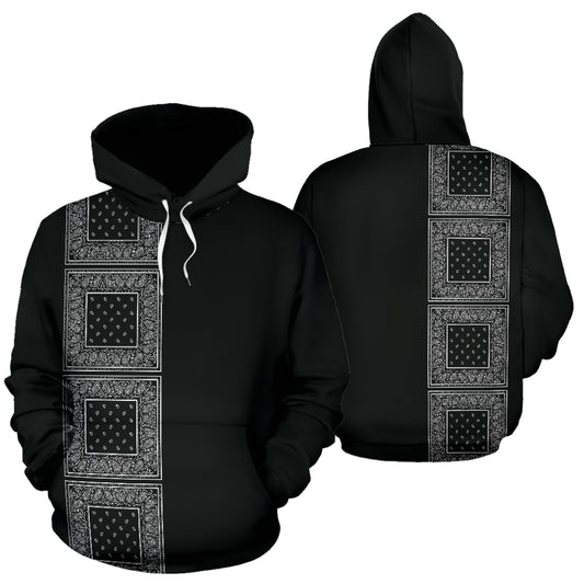 black bandana pullover hoodies