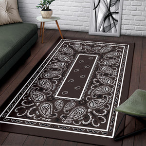 Coffee Brown Bandana Area Rugs - Fitted