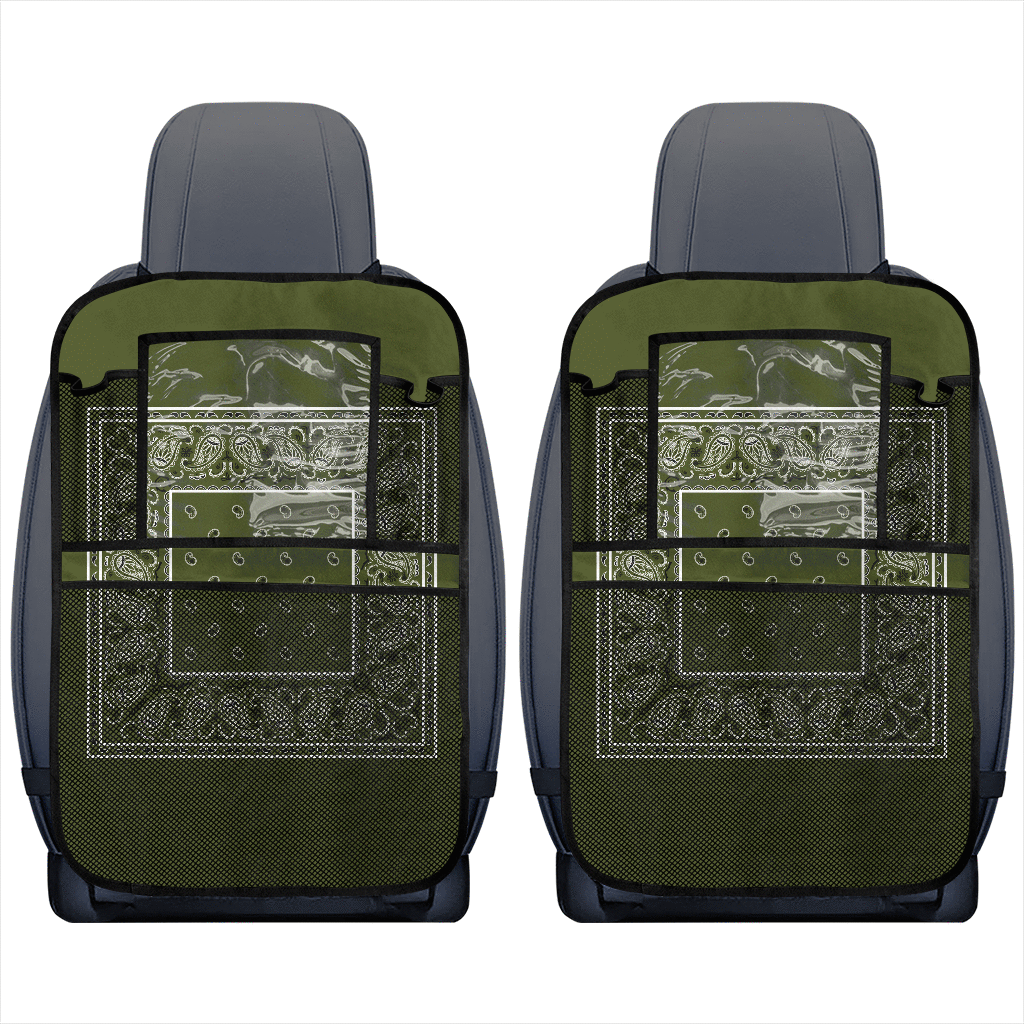 Army Green Bandana Back Seat Organizers