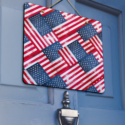 American Flag Door Signs